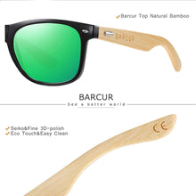 Load image into Gallery viewer, BARCUR Polarized Man Sunglasses Bamboo Sun Glasses for Women Wood UV400 Eyewear Oculos Blue Light Blocking Glasses - Shop &amp; Buy