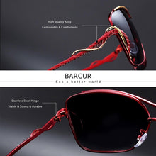 Load image into Gallery viewer, BARCUR Polarized Sunglasses Women Gradient Lens Oversized Square Sun Glasses - Shop &amp; Buy
