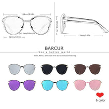Load image into Gallery viewer, BARCUR Vintage Polarized Sunglasses Women Round Sun Glassess Ladies Cat Eye Women Glasses - Shop &amp; Buy

