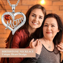 Load image into Gallery viewer, Best Gifts for Women, Mom Heart Pendant Necklace with 12 Birthstone - Shop &amp; Buy
