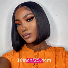 Load image into Gallery viewer, Bob Style Human Hair Wig - 8-16 Straight Brazilian Remy, HD Transparent Lace, Pre-Plucked Natural Hairline - 150 Density for Fashionable Look - Shop &amp; Buy
