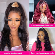 Load image into Gallery viewer, Body Wave 5x5 HD Lace Closure Wigs Human Hair Brazilian Body Wave Transparent Closure Glueless Wigs Pre Plucked Natural Black - Shop &amp; Buy
