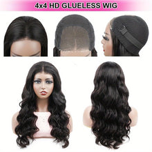 Load image into Gallery viewer, Body Wave Glueless HD Lace Front Human Hair Wigs For Women Pre Plucked HD Lace Wig Wear Go Wigs Pre cut 4x4 Lace Closure Wig - Shop &amp; Buy
