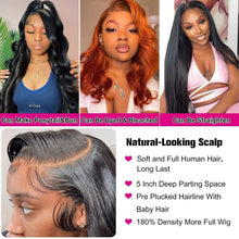 Load image into Gallery viewer, Body Wave Lace Front Wigs Human Hair 5x5 HD Lace Closure Wigs Brazilian Virgin Hair Wigs For Black Women Human Hair Glueless - Shop &amp; Buy

