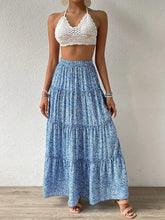 Load image into Gallery viewer, Boho Chic Ditsy Floral Maxi Skirt - High-Waisted with Playful Ruffles - Perfect for Casual Outings - Shop &amp; Buy

