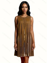 Load image into Gallery viewer, Boho-Chic Faux Suede Tassel Vest - Sleeveless Western-Inspired Womens Top for Casual Outings - Shop &amp; Buy
