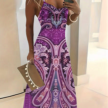 Load image into Gallery viewer, Boho Chic Paisley Print V Neck Cami Dress - Lightweight &amp; Flowy Maxi for Spring/Summer - Shop &amp; Buy
