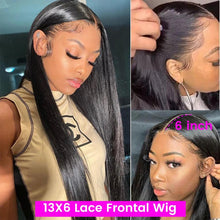 Load image into Gallery viewer, Bone Straight Lace Front Wig 13x4 Brazilian Pre Plucked Lace Hair Wigs For Women - Shop &amp; Buy
