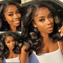Load image into Gallery viewer, Brazilian 13x4 Lace Wigs Pre Plucked With Baby Hair Body Wave 150% Human Hair Wigs Short Body Wave Bob Wigs - Shop &amp; Buy

