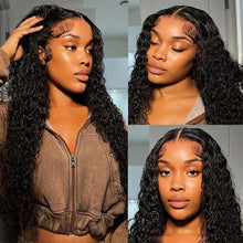 Load image into Gallery viewer, Brazilian Deep Wave Human Hair Wig - HD Seamless Transparency, Luxurious 180% Density, Pre-Plucked Natural Black Deep Curly Wig for Women - Shop &amp; Buy
