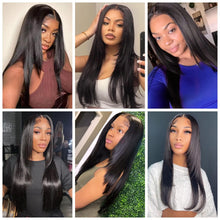 Load image into Gallery viewer, Brazilian Human Hair Layered Cut Straight Lace Wig for Women 180% Density Straight 13x4 Lace Front Wig PrePlucked with Baby Hair - Shop &amp; Buy
