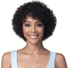 Load image into Gallery viewer, Brazilian Remy Human Hair Wig-180% Density Afro Kinky Curly with Bangs - Shop &amp; Buy

