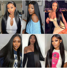 Load image into Gallery viewer, Brazilian Straight Hair Bundles 3 Pcs Virgin Remy Straight Human Hair Bundles 100% Unprocessed Human Hair Bundles Natural Color - Shop &amp; Buy