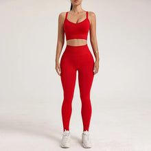 Load image into Gallery viewer, Breathable fitness suit women&#39;s gym yoga suit leotard leggings exercise suit yoga bra yoga trousers - Shop &amp; Buy
