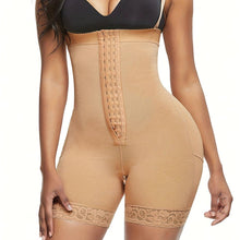 Load image into Gallery viewer, Buckle Front Lace Trim High Waist Shaping Shorts, Comfy &amp; Breathable Tummy Control Butt Lifting Shorts - Shop &amp; Buy
