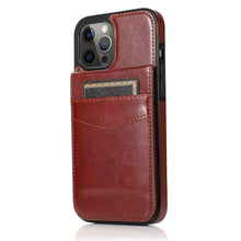 Load image into Gallery viewer, Business Demeanor Leather Case for iPhone 14 Pro Max 13 12 Mini Pro with Card Slots and Stand Function Drop Protection Cover - Shop &amp; Buy
