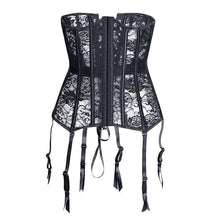 Load image into Gallery viewer, Bustiers &amp; Corsets Sexy Mesh Steampunk Corset Waist Training Corsets Lace Up Underbust Corselet - Shop &amp; Buy
