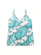 Load image into Gallery viewer, Butterfly Sequin Print Cami Top, Casual V Neck Summer Sleeveless Top, Womens Clothing - Shop &amp; Buy
