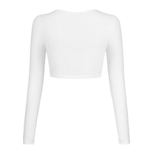 Load image into Gallery viewer, Button Down Long Sleeve Cropped Top - Shop &amp; Buy
