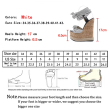 Load image into Gallery viewer, Summer Solid White Platform Wedges Sandals Women Fashion High Heels Ankle Strap Ladies Open Toe Shoes
