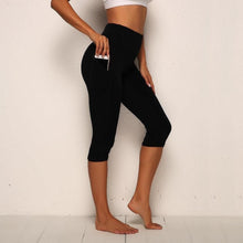 Load image into Gallery viewer, Calf-length Pants With Pocket Fitness Women Leggings High Waist 3/4 Yoga Pants - Shop &amp; Buy