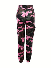 Load image into Gallery viewer, Camo Print Drawstring Baggy Joggers, Casual Hiogh Waist Pants For Spring &amp; Fall - Shop &amp; Buy
