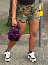 Load image into Gallery viewer, Camo Print High Waist Shorts, Casual Pocket Summer Shorts, Women Clothing - Shop &amp; Buy
