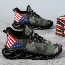 Load image into Gallery viewer, Camouflage Sneakers, Breathable Mesh Running Shoes, 4th Of July Flag Design, Durable Shock-Absorbing Sole, Lightweight Outdoor Athletic Footwear - Shop &amp; Buy
