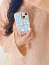 Load image into Gallery viewer, Cartoon bear bow ins bracelet cute shell laser phone case for iphone 15 14 11 12 promax 13 pro max lovely back cover - Shop &amp; Buy
