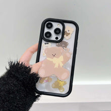 Load image into Gallery viewer, Cartoon bear stand holder happy cute shell for iphone 15 13 11 12 promax 14 pro max phone case - Shop &amp; Buy
