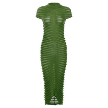 Load image into Gallery viewer, Casual Women Knit Ribbed O-neck Streetwear Solid Color Long Dress Streetwear Dresses For Women - Shop &amp; Buy
