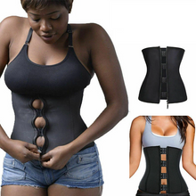 Load image into Gallery viewer, Women Latex Waist Trainer Body Shaper Women Corsets Zipper&amp;Hooks  Shaper Cincher Corset Top Slimming Belt
