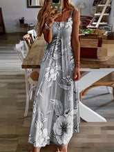 Load image into Gallery viewer, Charming Floral Print Spaghetti Strap Dress - Lightweight &amp; Breathable Cami Style - Shop &amp; Buy
