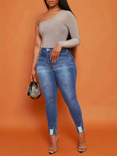 Load image into Gallery viewer, Chic &amp; Stylish Blue Ripped Skinny Jeans for Women - Versatile, High-Stretch, Easy-Care Denim - Shop &amp; Buy
