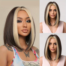 Load image into Gallery viewer, Chic Blonde-Highlighted Bob Wig - Easy-Care Synthetic Hair - Shop &amp; Buy
