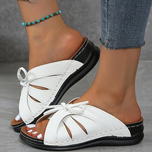Load image into Gallery viewer, Chic Bowknot Wedge Sandals for Women - Comfy Open-Toe Slip-Ons for Summer Leisure - Shop &amp; Buy

