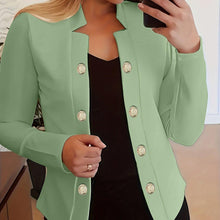 Load image into Gallery viewer, Chic Button-Decor Blazer - Open-Front Long Sleeve Design - Effortless Casual Style Women Outerwear - Shop &amp; Buy
