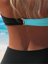 Load image into Gallery viewer, Chic Color Block Halter Bikini Set - Flattering Tie Neck Twist Design - Shop &amp; Buy
