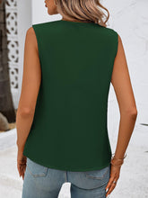 Load image into Gallery viewer, Chic Colorblock Tank Top with Plicated Accent - Timeless Elegant V-neck Sleeveless Top for Women - Shop &amp; Buy
