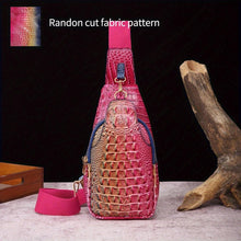 Load image into Gallery viewer, Chic Crocodile Texture Sling Chest Bag - Multi-Pocket Design for Organized Storage - Shop &amp; Buy
