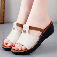 Load image into Gallery viewer, Chic Cut-Out Wedge Sandals - Effortless Slip On - Airy Summer Comfort &amp; Style for Casual Wear - Shop &amp; Buy
