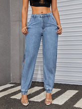 Load image into Gallery viewer, Chic DenimColab Jogger Pants - Comfortable Cotton, Sexy Split, All-Seasons Elegant Wear - Shop &amp; Buy
