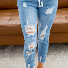 Load image into Gallery viewer, Chic Distressed Cropped Jeans - Womens Stretchy Skinny Denim - Shop &amp; Buy
