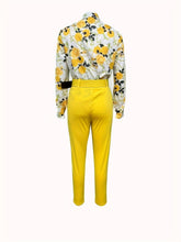 Load image into Gallery viewer, Chic Floral V-Neck Blouse &amp; Belted Tapered Pants Set - A Stylish Womens Two-Piece Outfit - Shop &amp; Buy
