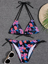 Load image into Gallery viewer, Chic Halter Neck Bikini Set - Flattering Triangle Cups &amp; Adjustable Tie - Random Print High-Cut Swimsuit - Shop &amp; Buy
