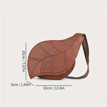 Load image into Gallery viewer, Chic Leaf-Inspired Genuine Leather Sling Bag - Vintage Look Crossbody Pack for Daily Use &amp; Travel - Shop &amp; Buy
