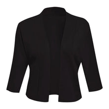 Load image into Gallery viewer, Chic Open Front Cropped Cardigan - Flattering 3/4 Sleeves, Timeless Elegance - Shop &amp; Buy
