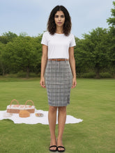 Load image into Gallery viewer, Chic Plaid Pencil Skirt - High Waist, Split Hem, Spring/Summer Style - Fashionable Womens Clothing - Shop &amp; Buy

