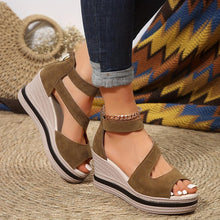 Load image into Gallery viewer, Chic Platform Wedge Sandals for Women - Easy Zip, Hollow-Out Design, Comfy for Beach &amp; Vacation - Shop &amp; Buy
