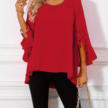 Load image into Gallery viewer, Chic Ruffle-Sleeve Blouse - Versatile &amp; Comfort Fit for Spring/Fall, Womens Fashion Essential - Shop &amp; Buy
